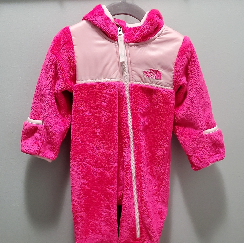 SOLD The northface pink snowsuit